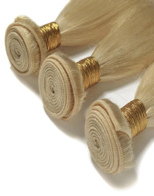 100%Virgin Hair #613 Lightest Luxury 12"-30" Blonde Bundle