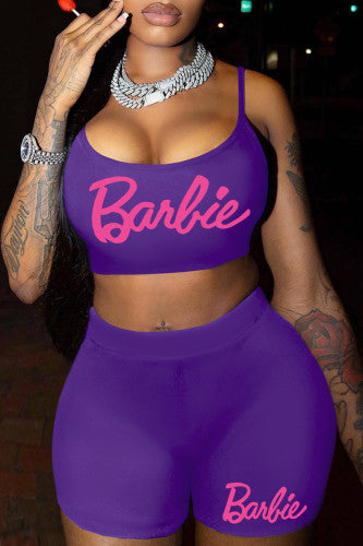 Purple And Pink Two Piece Set