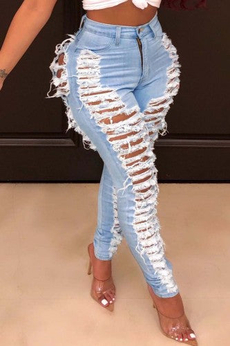 Light Blue Ripped Jeans