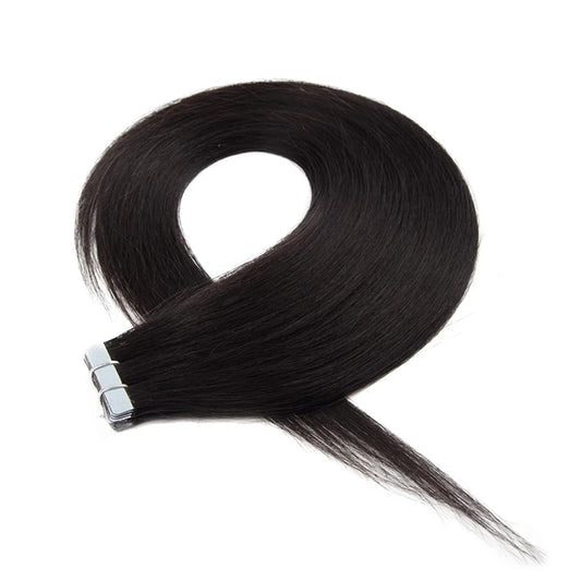 100% Human Hair 18-24 inch #1 Jet Black Tape ins Premium Quality Straight Tape Ins